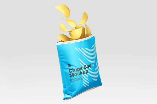 Free Chips Bag Mockup PSD Template