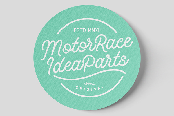 Free Circle Sticker Mockup PSD Template