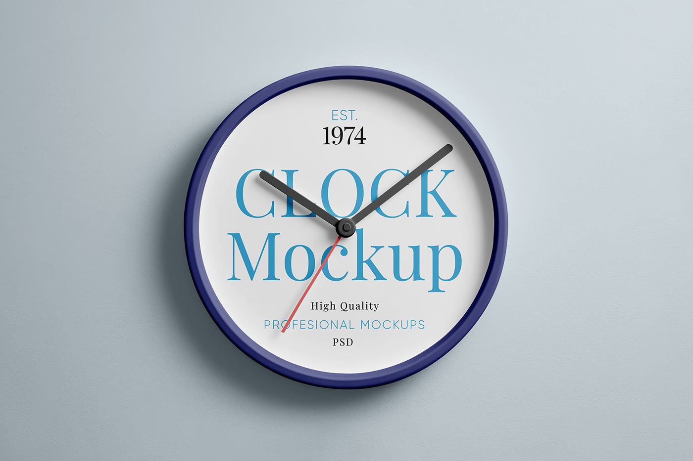 Free Clock Mockup PSD Template