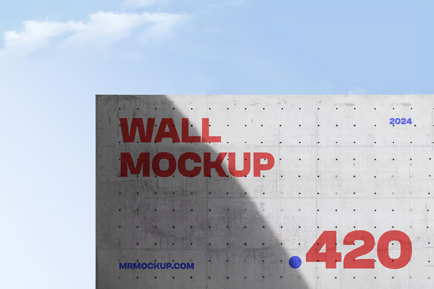 Free Concrete Wall Mockup PSD Template