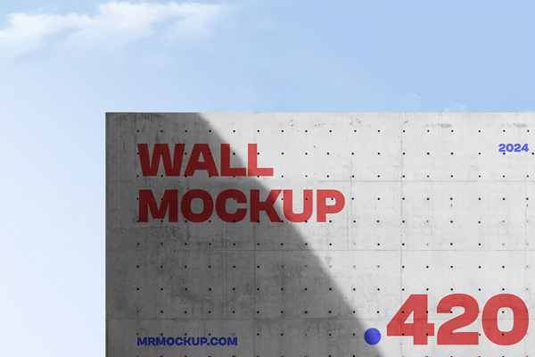 Free Concrete Wall Mockup PSD Template