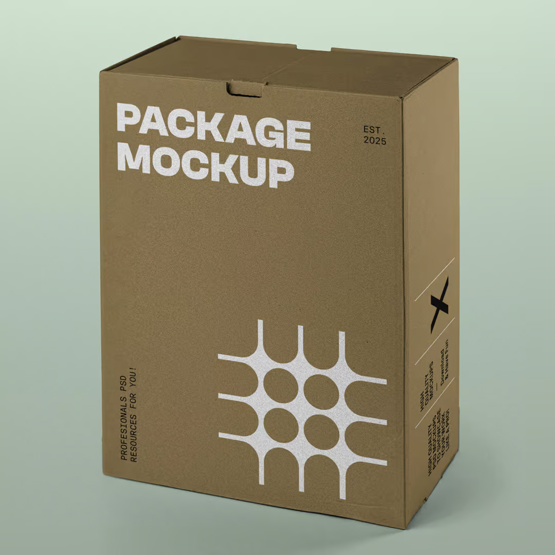 Free Craft Box Mockup PSD Template