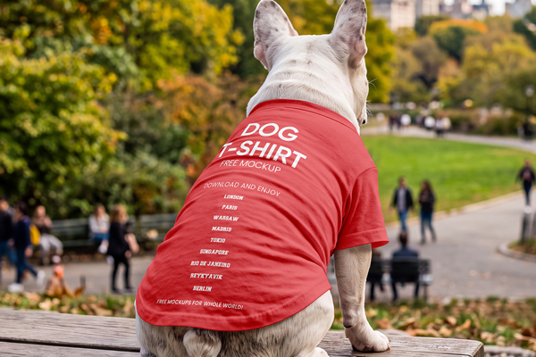 Free Dog T-Shirt Mockup PSD Template