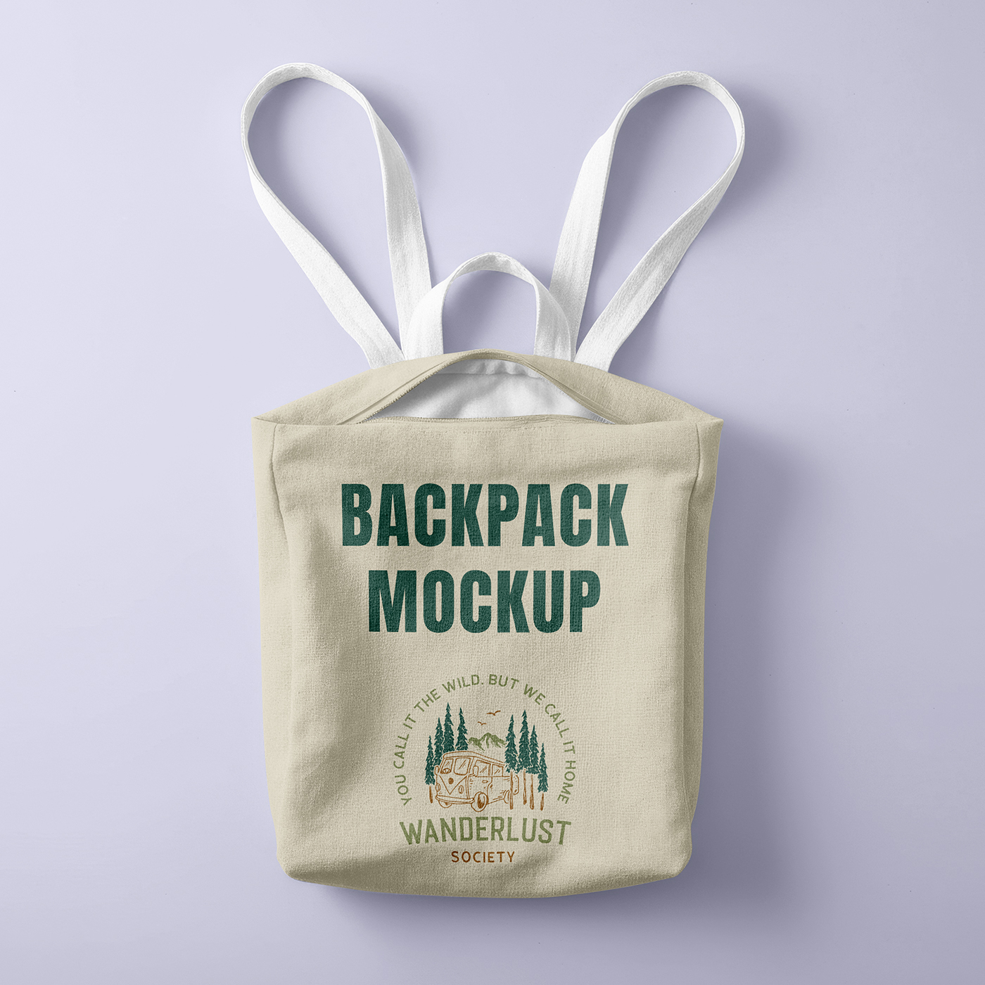 Free Fashion Backpack Mockup PSD Template
