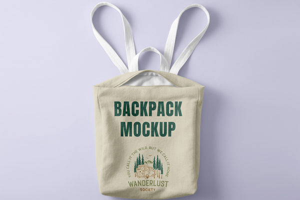 Free Fashion Backpack Mockup PSD Template
