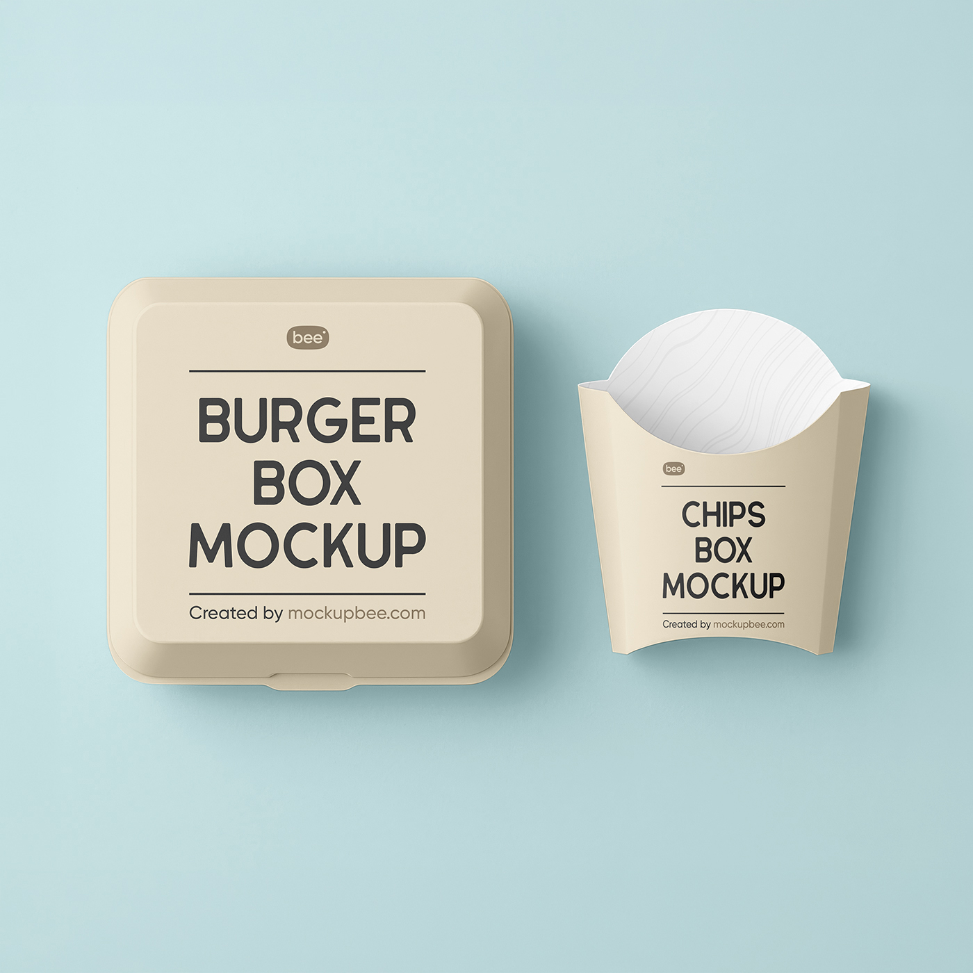 Free Fast Food Packaging Mockup PSD Template
