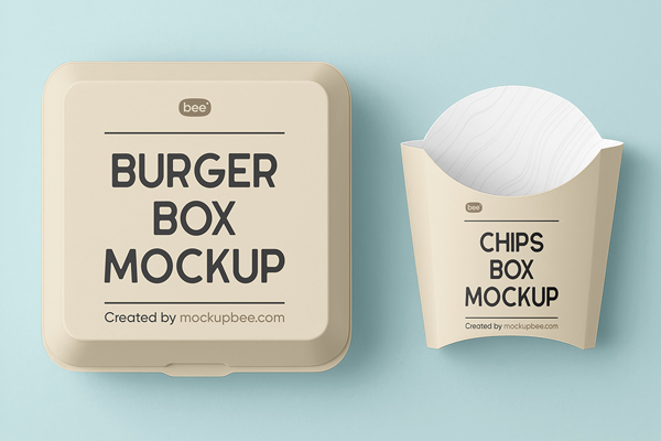 Free Fast Food Packaging Mockup PSD Template