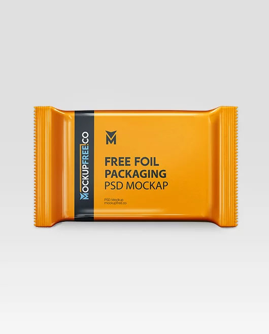 Free Foil Packaging Mockup PSD Template