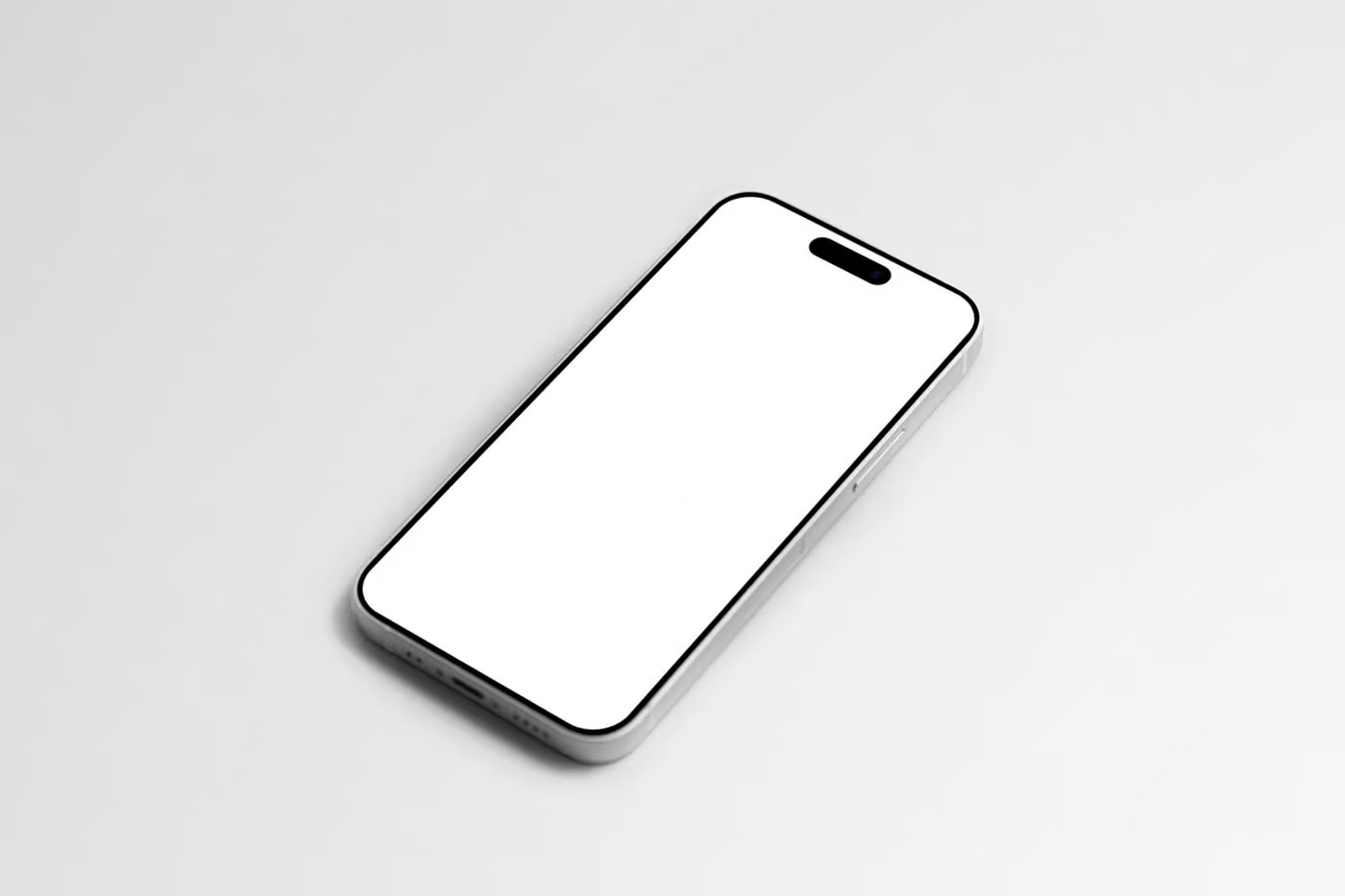 Free iPhone 16 Pro Laying on Floor Mockup PSD Template