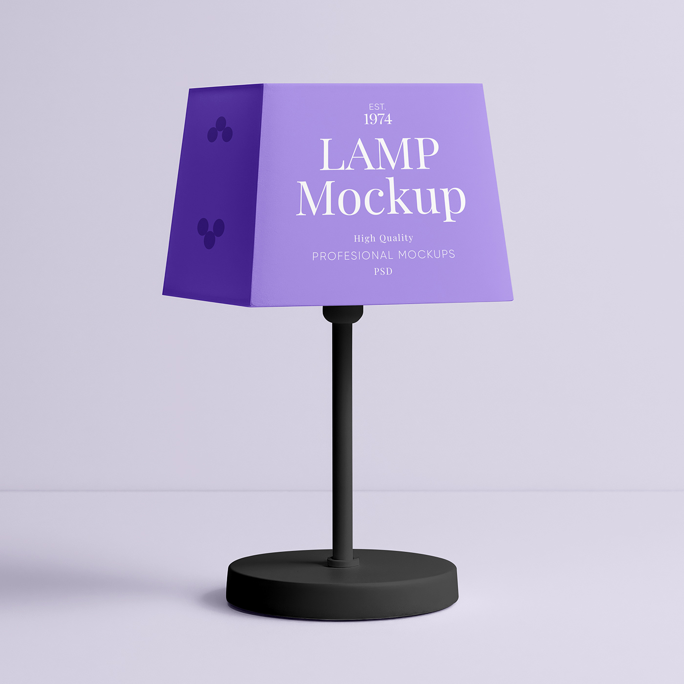 Free Lamp Studio Shot Mockup PSD Template