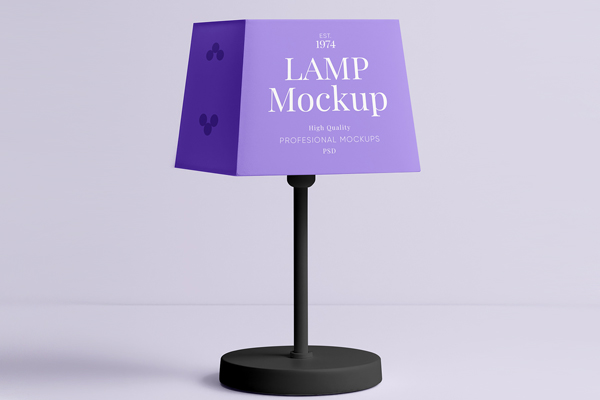 Free Lamp Studio Shot Mockup PSD Template