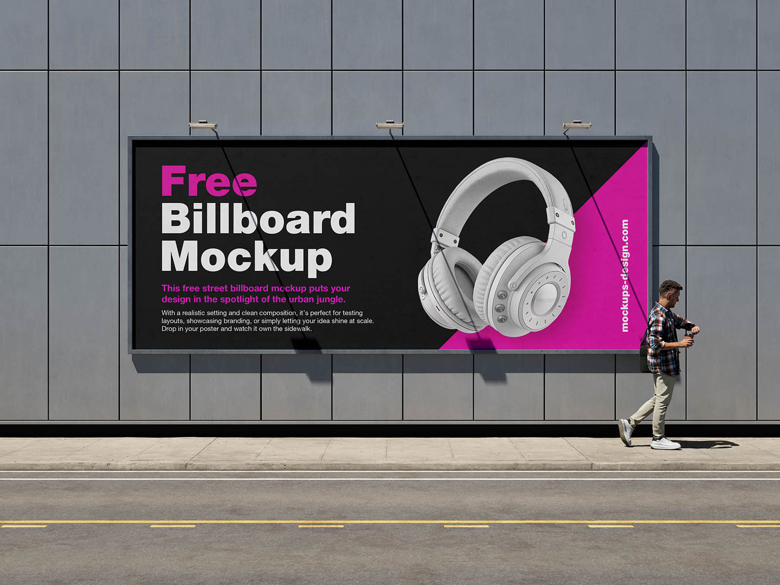 Free Large Street Billboard Mockup PSD Template
