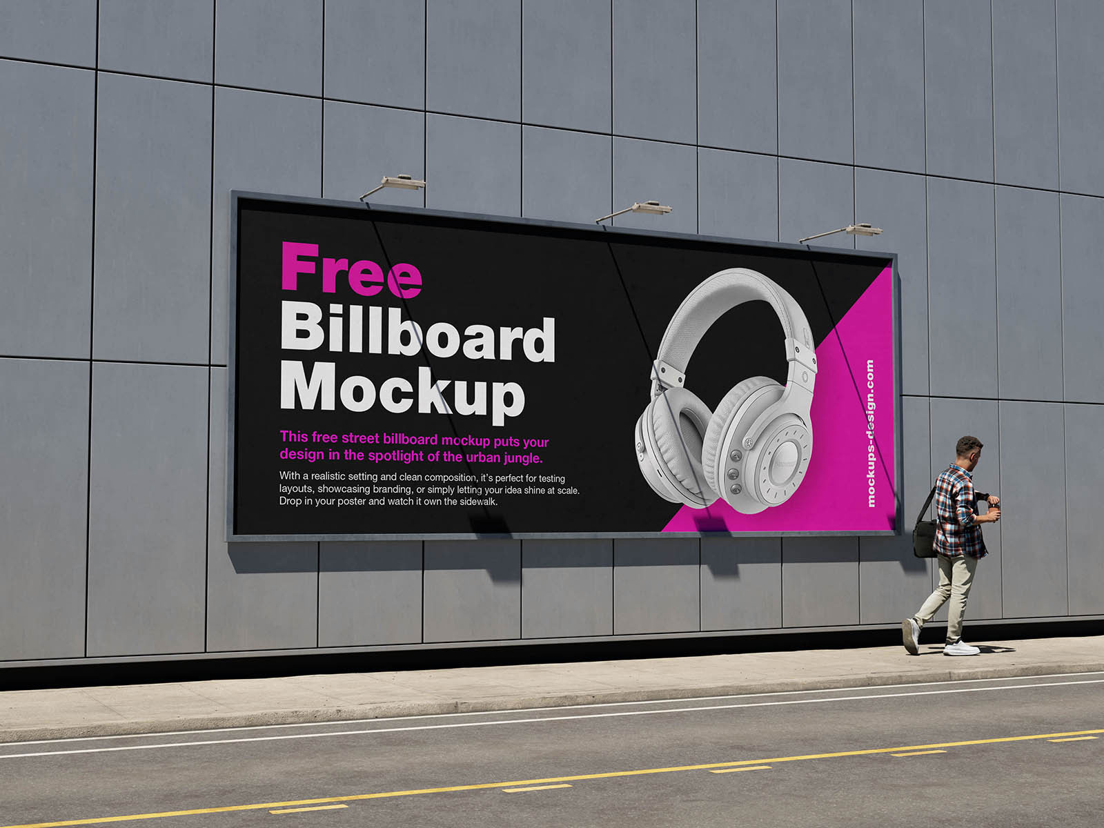 Free Large Street Billboard Mockup PSD Template