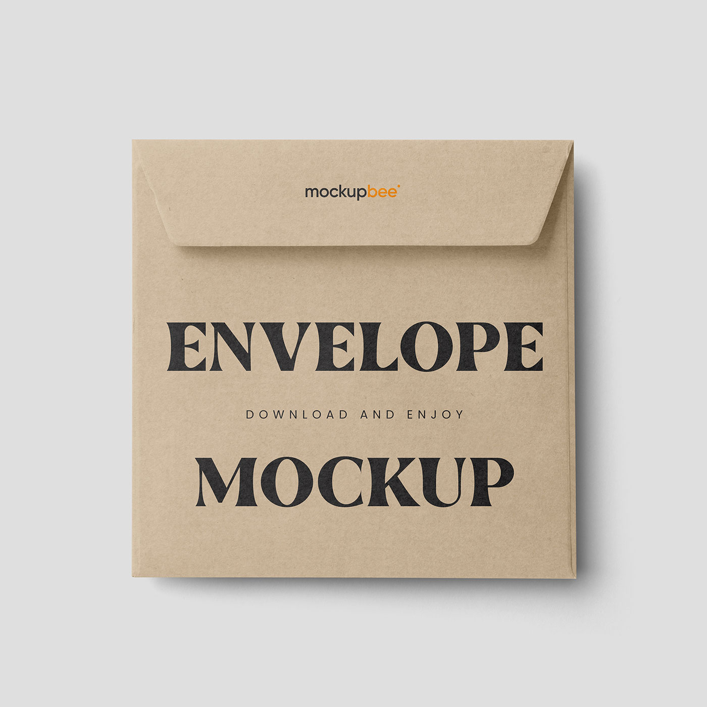 Free Lying Square Envelope Mockup PSD Template