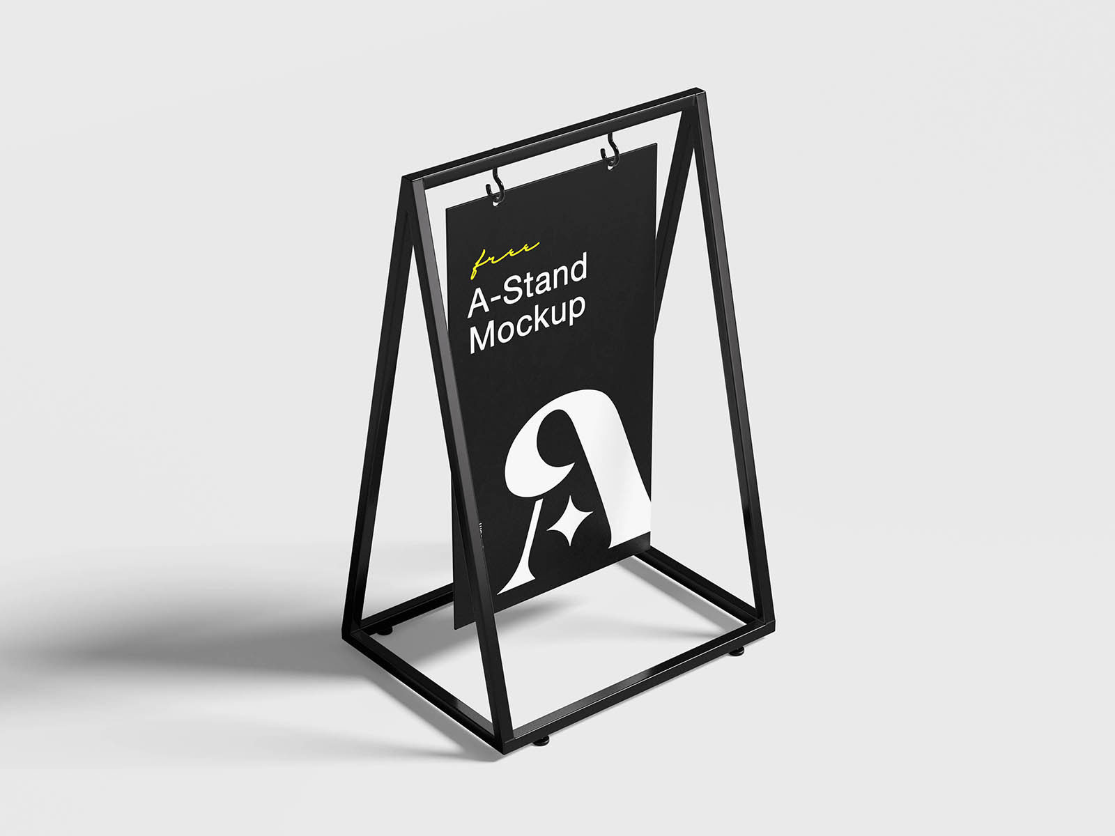 Free Modern A Stand Poster Mockup PSD Template
