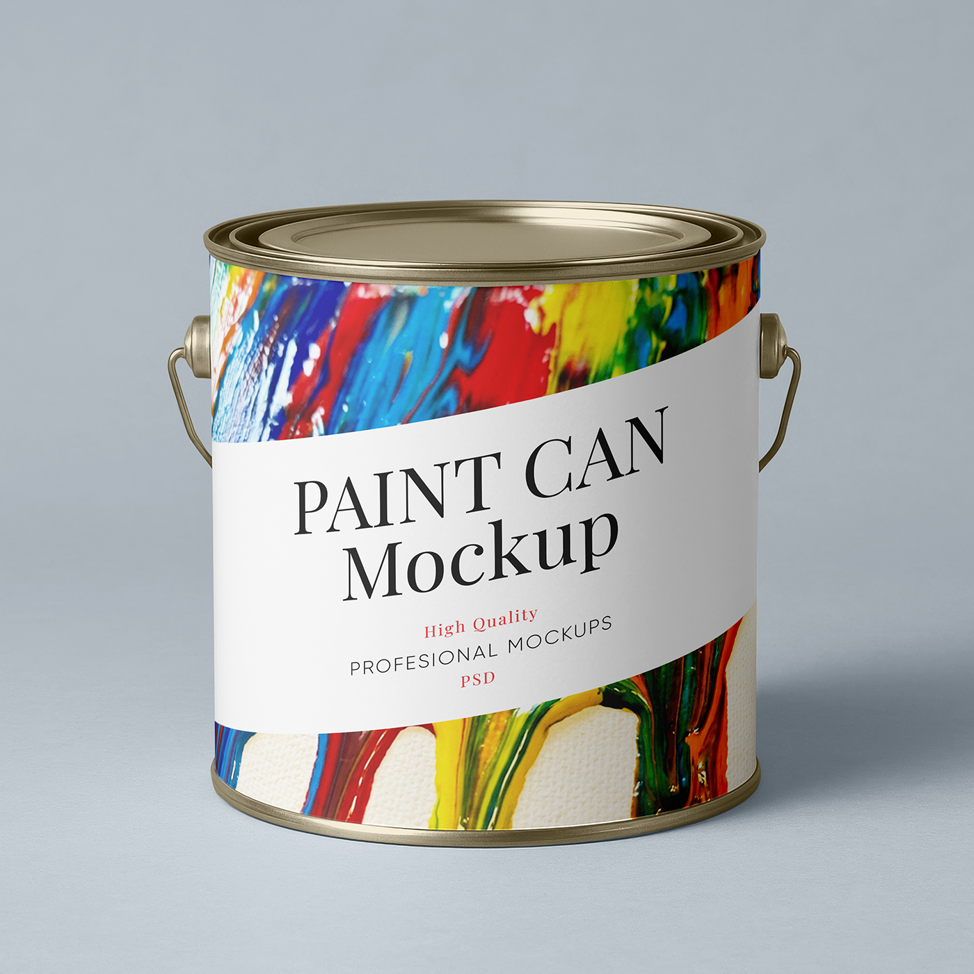 Free Paint Can Mockup PSD Template