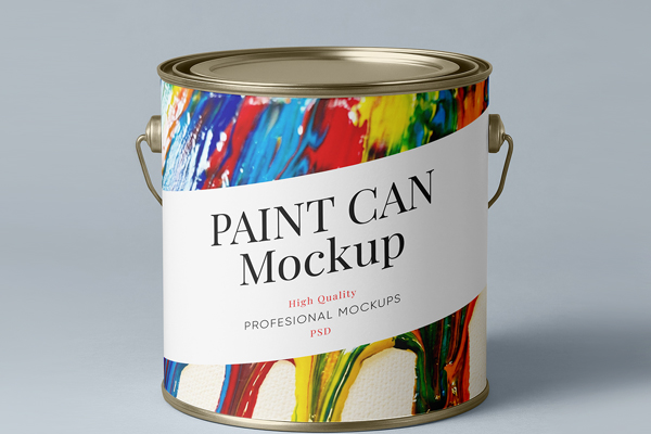 Free Paint Can Mockup PSD Template