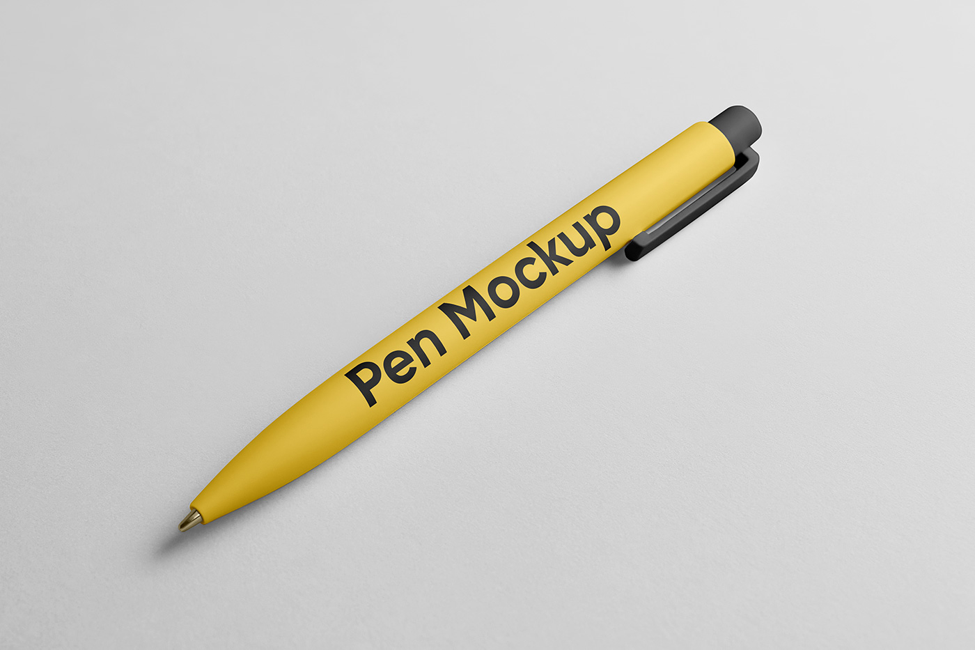 Free Perspective Pen Studio Shot Mockup PSD Template