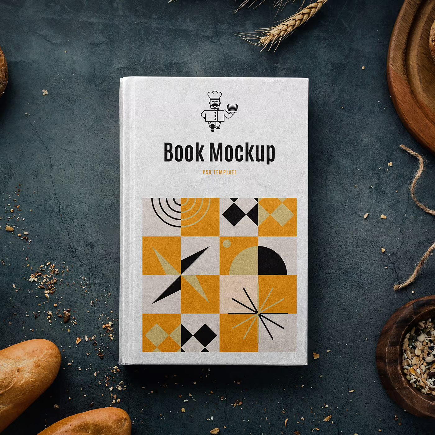 Free Recipe Book Mockup PSD Template