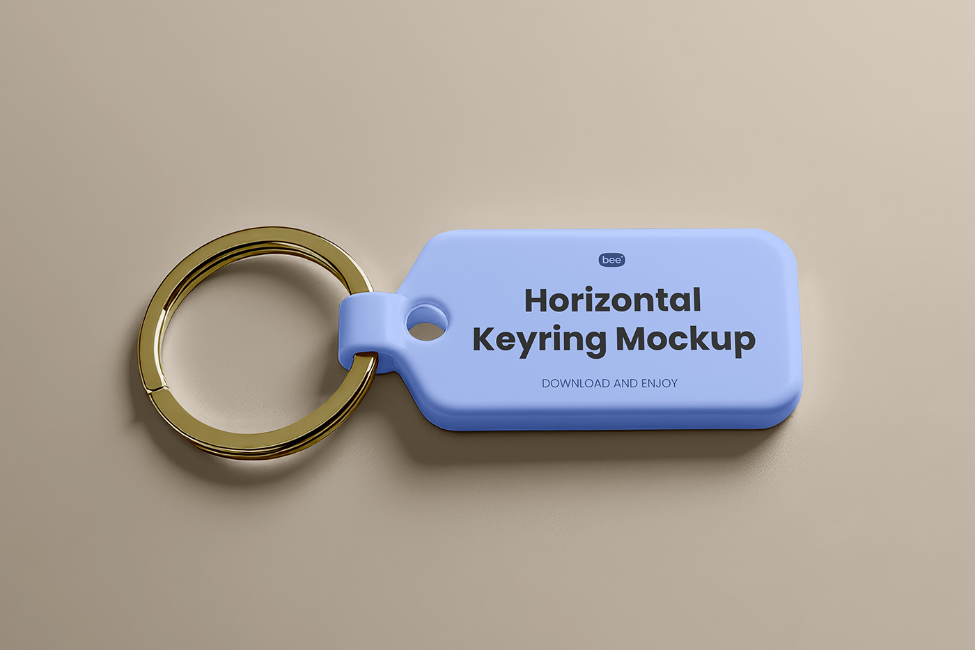 Free Rectangle Keyring Mockup PSD Template