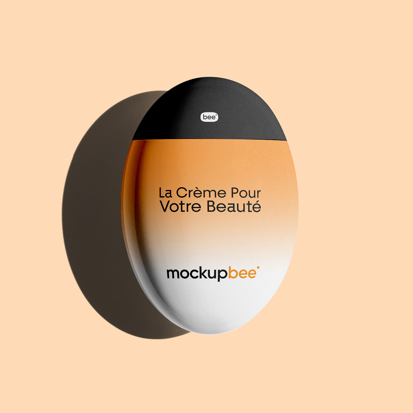Free Rounded Cosmetic Bottle Mockup PSD Template