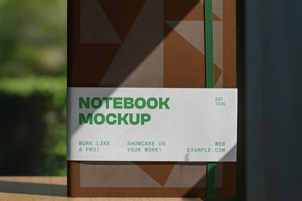 Free Softcover Notebook Mockup PSD Template