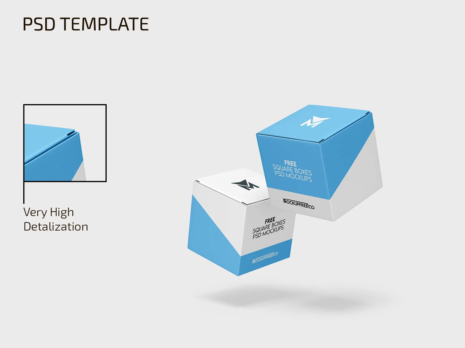 Free Square Boxes Mockups PSD Template