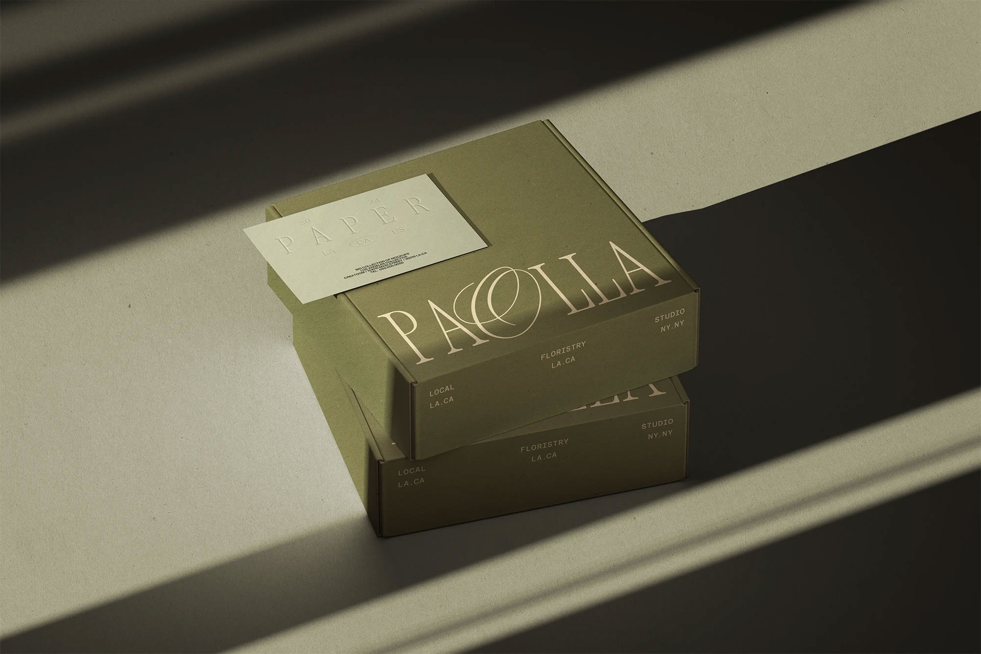 Free Square Cardboard Mailbox with Paper Mockup PSD Template