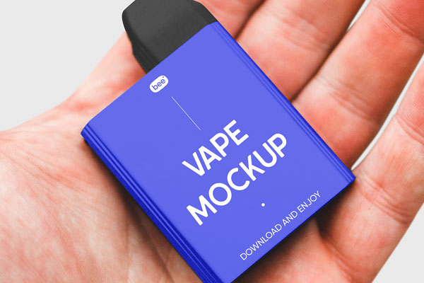 Free Square Electronic Vape Mockup PSD Template