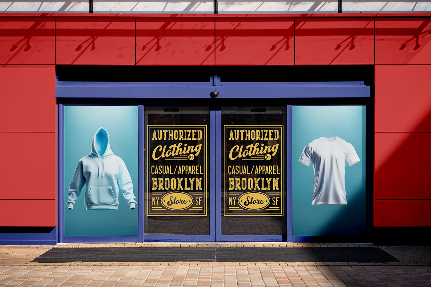 Free Storefront Entrance Mockup PSD Template