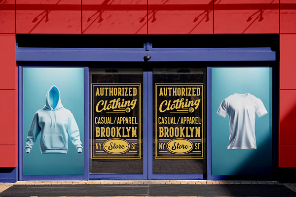 Free Storefront Entrance Mockup PSD Template