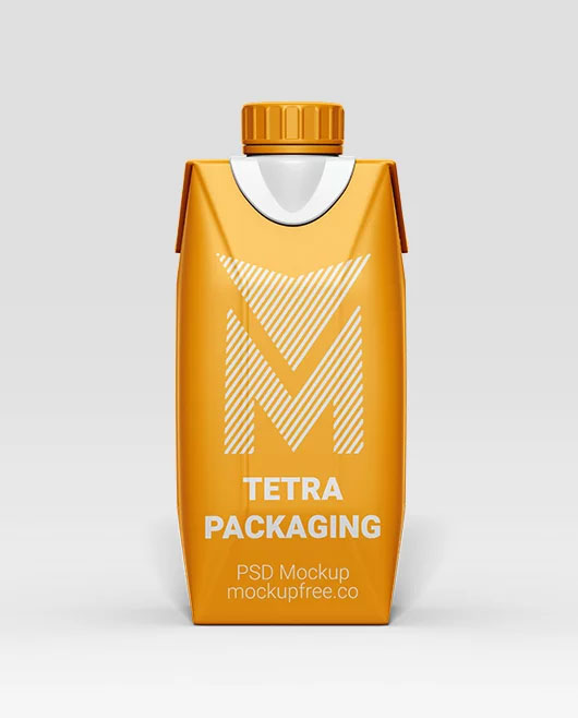 Free Tetra Packaging Mockup PSD Template