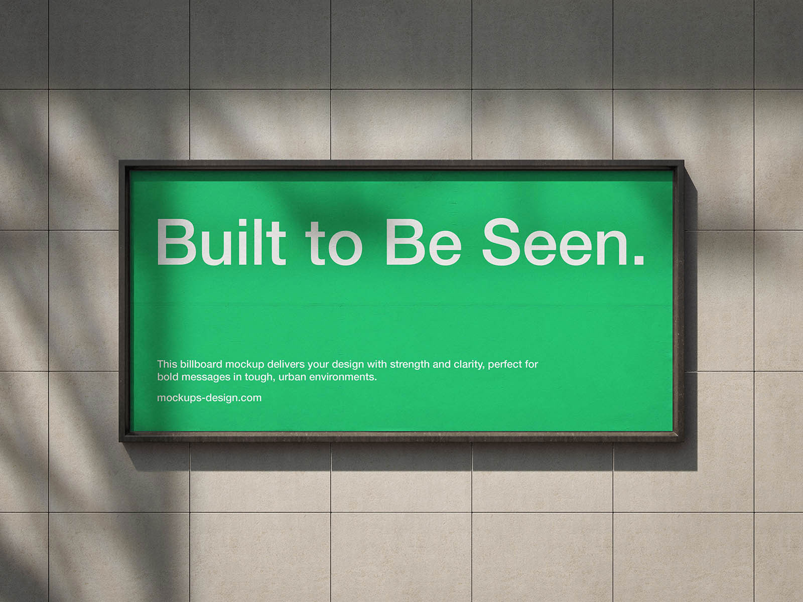 Free Tiled Wall Billboard Mockup PSD Template