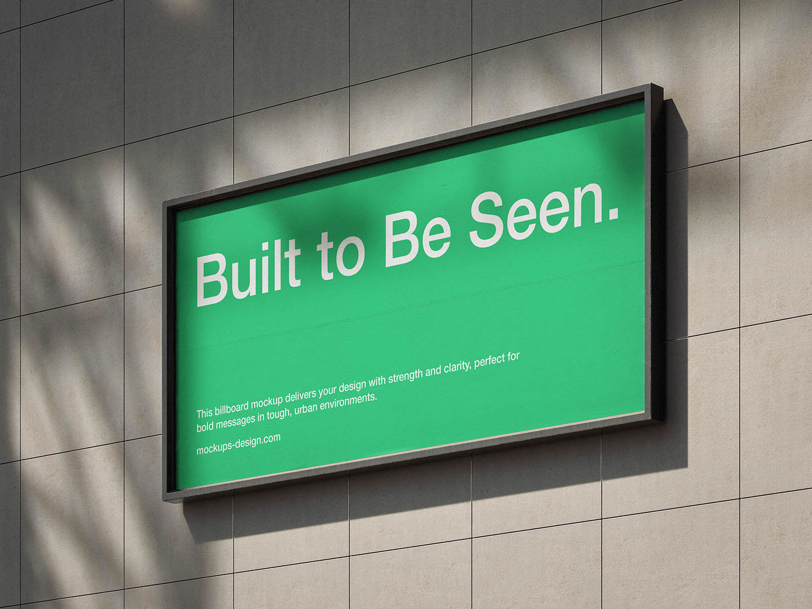 Free Tiled Wall Billboard Mockup PSD Template