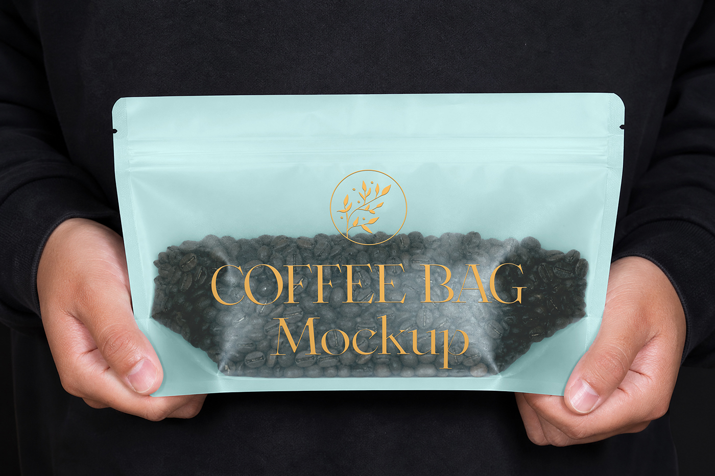 Free Transparent Coffee Bag Mockup PSD Template
