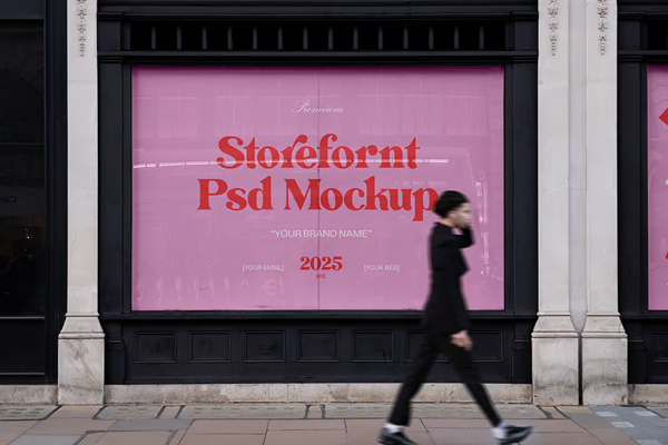 Free Wood Storefront Mockups PSD Template