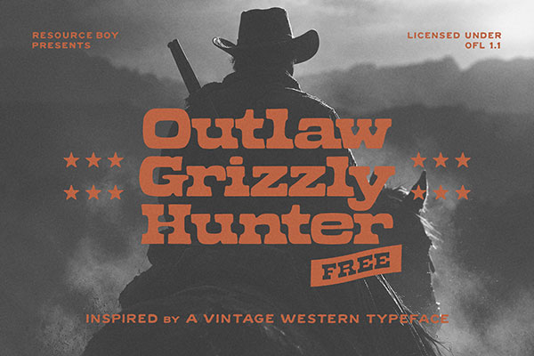 Outlaw Grizzly Hunter Font
