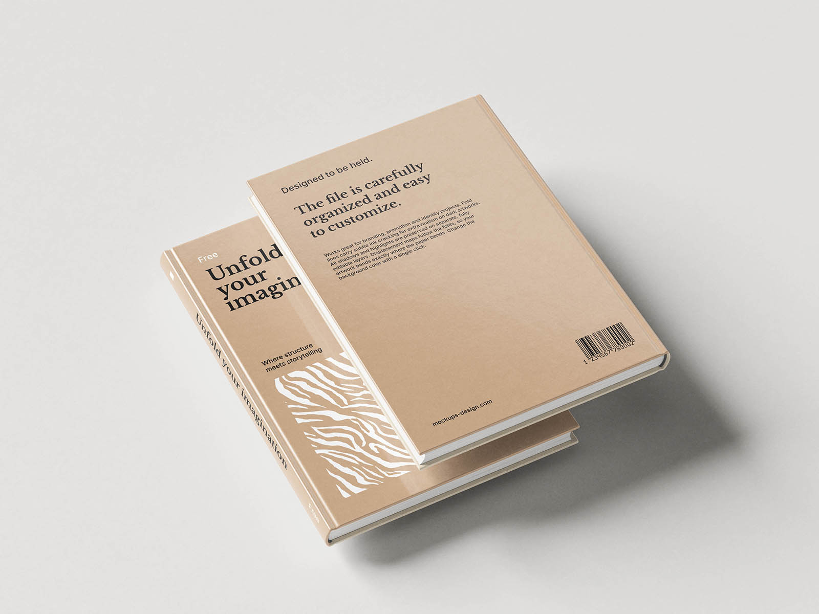 Free B5 Hardcover Book Mockup PSD Template