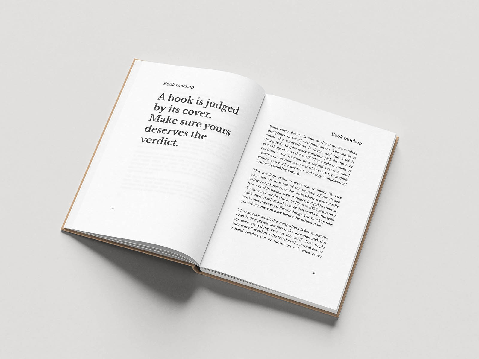 Free B5 Hardcover Book Mockup PSD Template