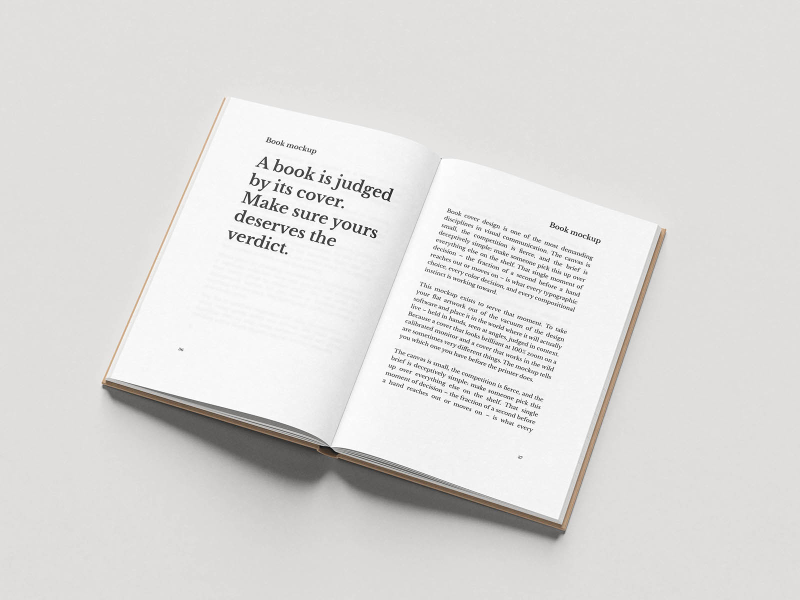 Free B5 Hardcover Book Mockup PSD Template
