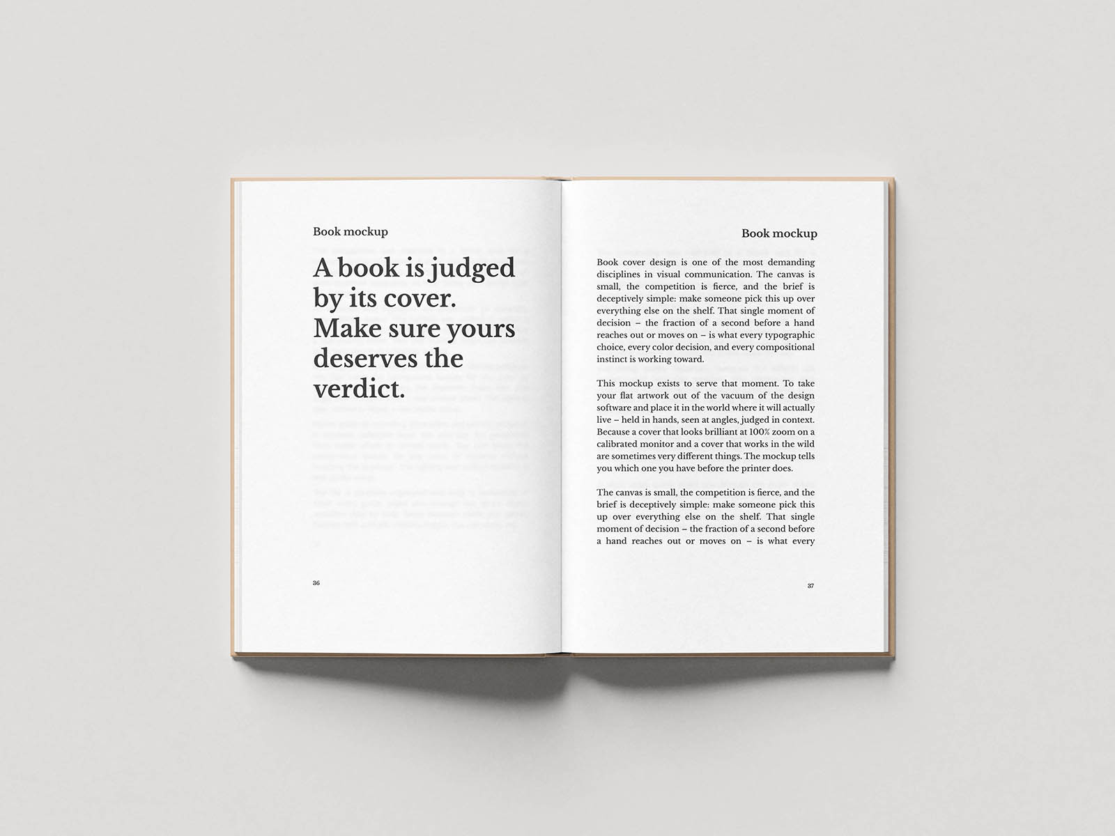 Free B5 Hardcover Book Mockup PSD Template
