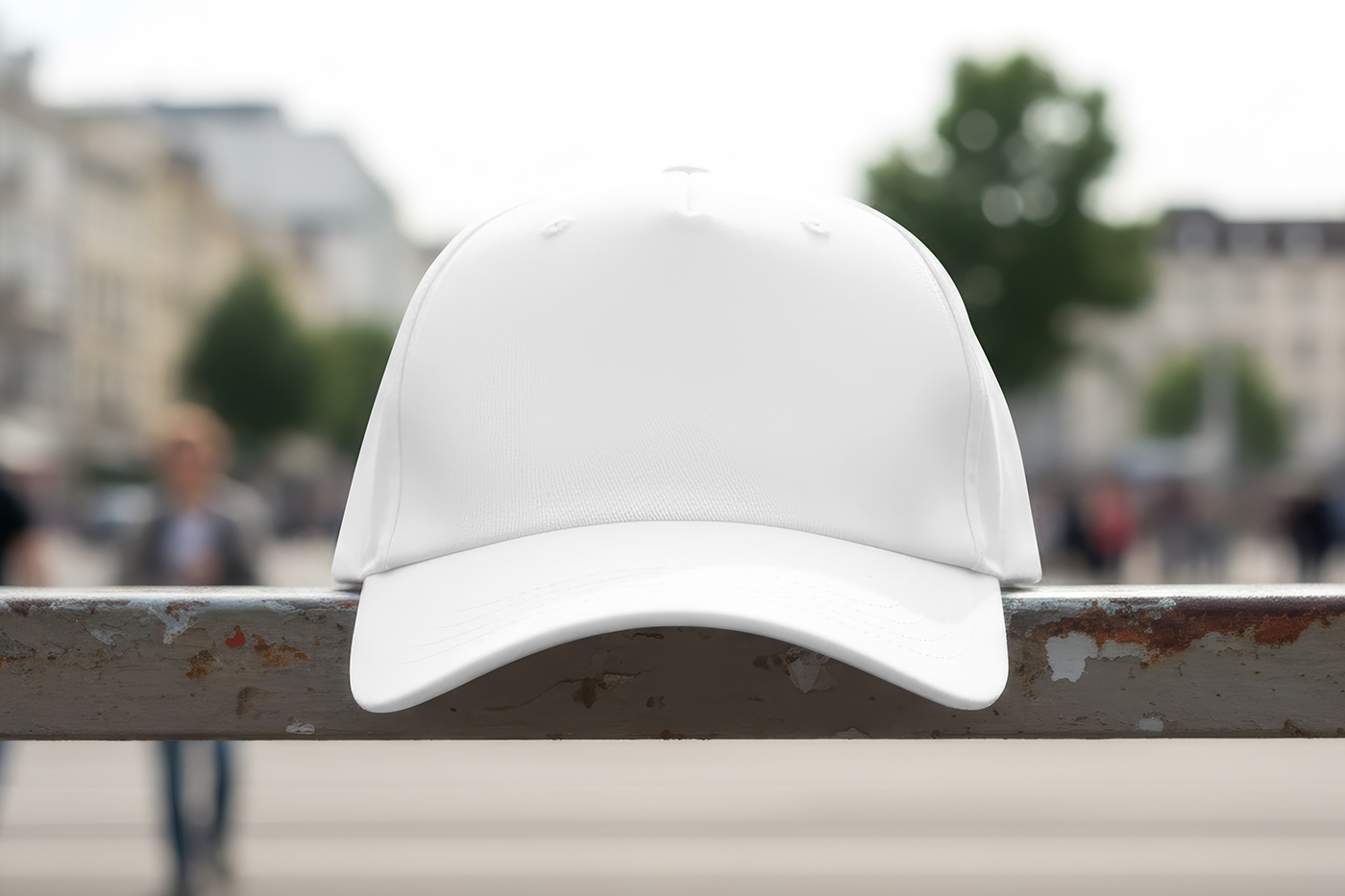 Free Cap on Railing Mockup PSD Template