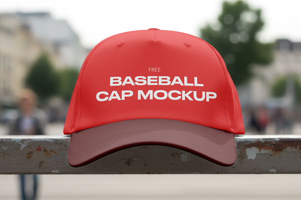 Free Cap on Railing Mockup PSD Template