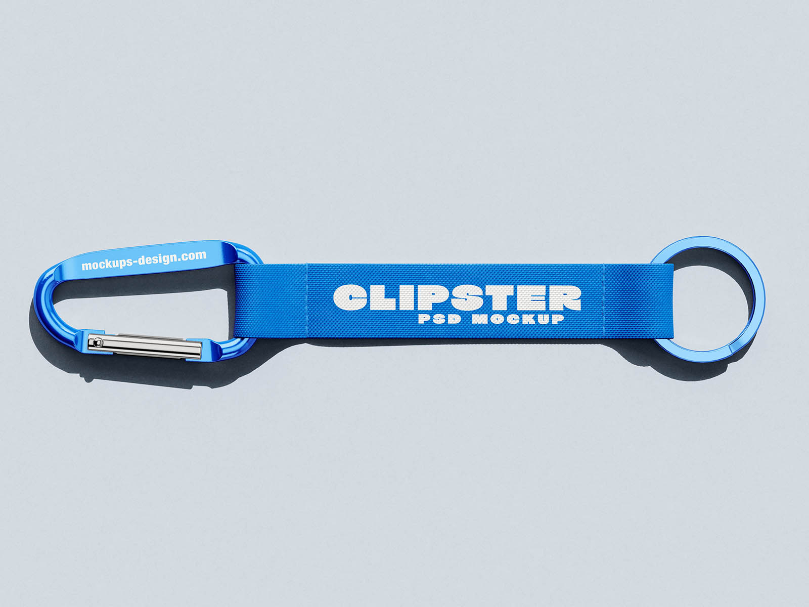 Free Carabiner Strap Keychain Mockup PSD Template