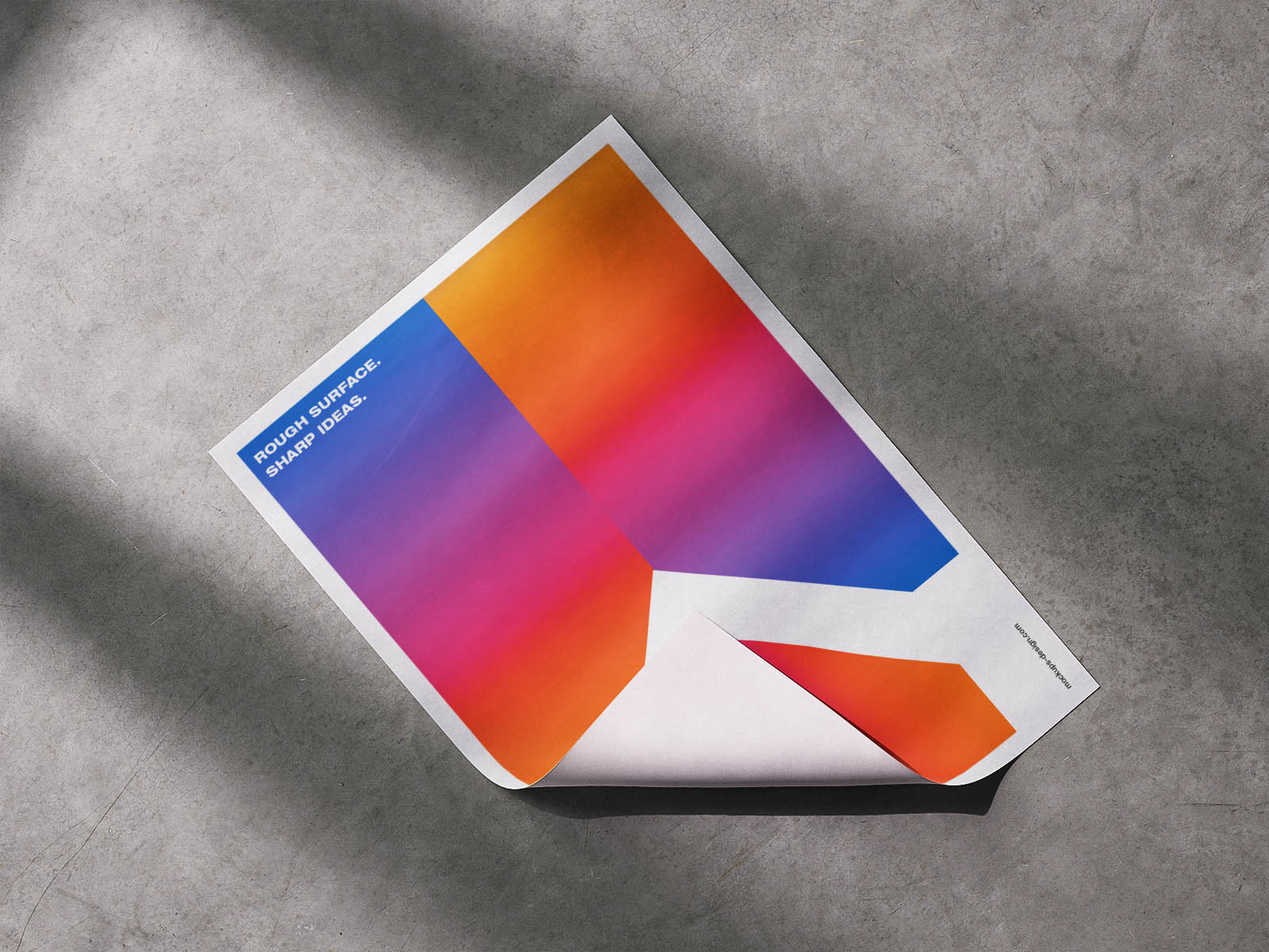 Free Concrete Floor Poster Mockup PSD Template