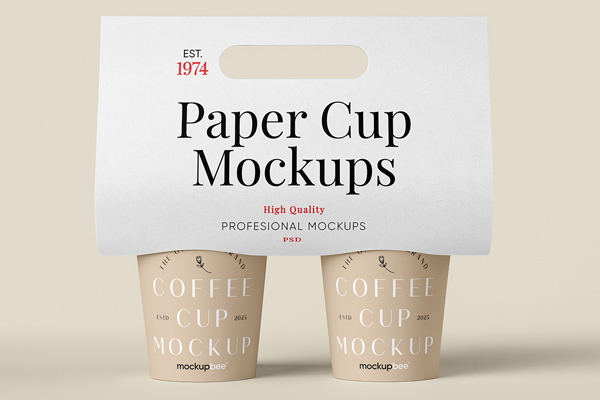 Free Cup Holder Mockup PSD Template