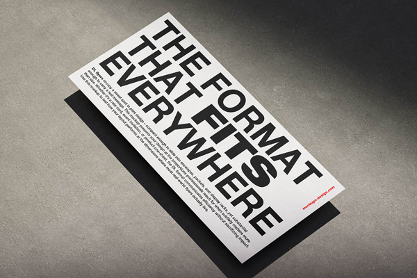 Free DL Flyer on Concrete Mockup PSD Template