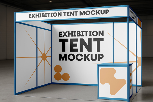 Free Exhibition Tent Mockup PSD Template