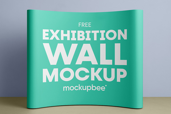 Free Exhibition Wall Mockup PSD Template