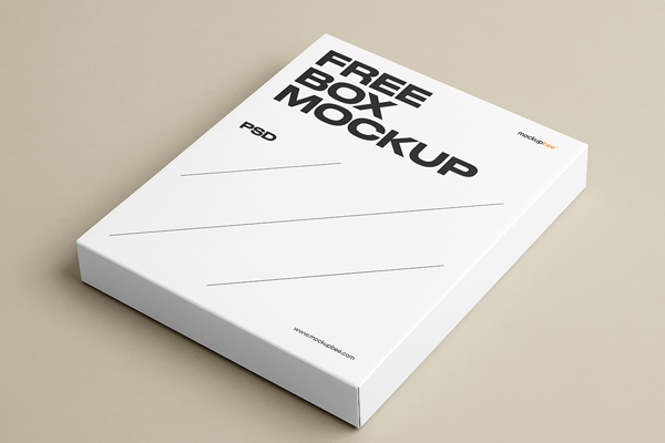 Free Flat Box Mockup PSD Template